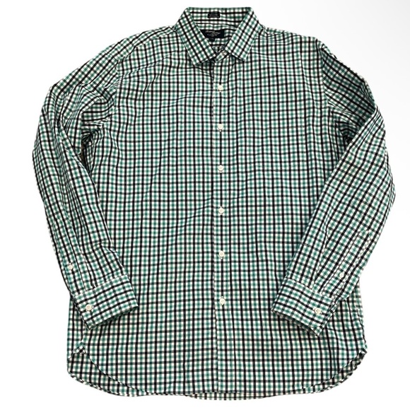 J. Crew Factory Other - J.Crew (Thomas Shirtings) Men’s XL Gingham Navy Green White Button Down